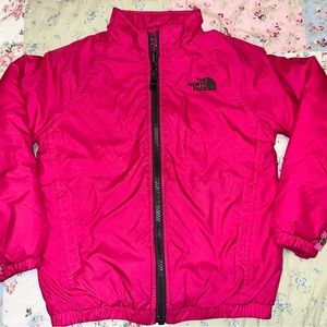 The North Face Girls hot pink filled puff jacket size 6